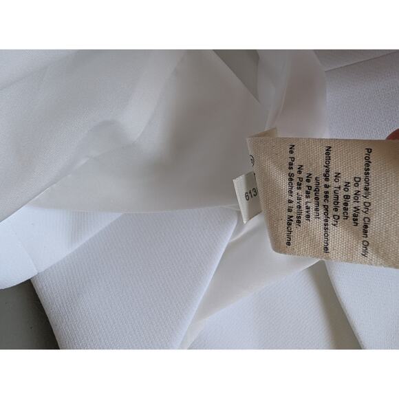 NWT L'Agence Dorothea Embellished Asymmetric Blazer Mini Dress Sz M White #4E503 - Picture 13 of 14